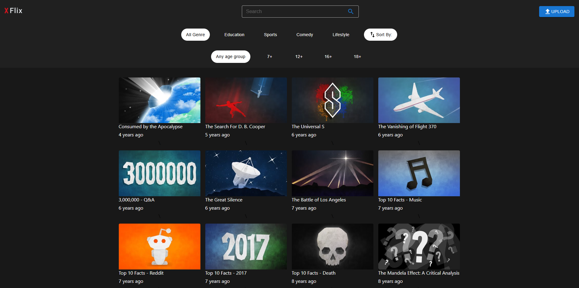 Xflix - A Video Streaming Platform